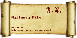 Nyilassy Mike névjegykártya